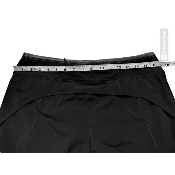 Lululemon run speed up black gray shorts size 8 - Picture 9 of 11